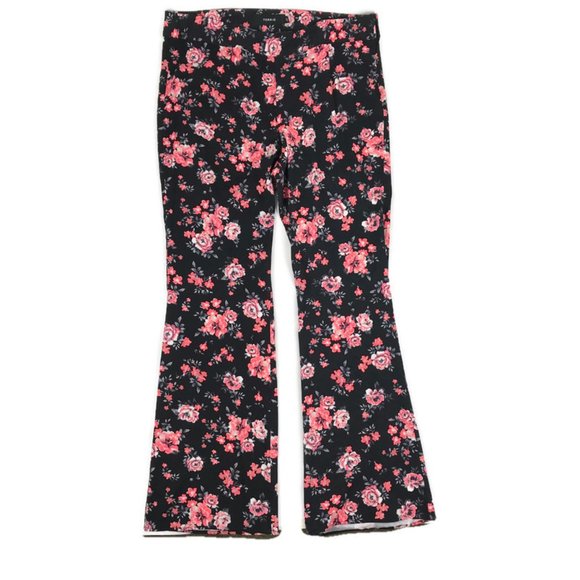 printed flare leg pants